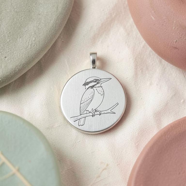 Concept visual of a Kookaburra engraving design